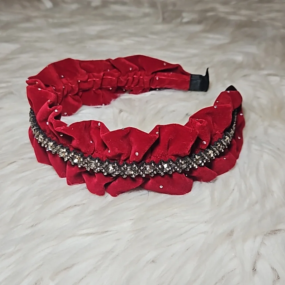 Velvet Rhinestone Headband